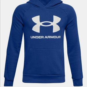 Blue Youth XL Under Armour Hooded Sweatshirt